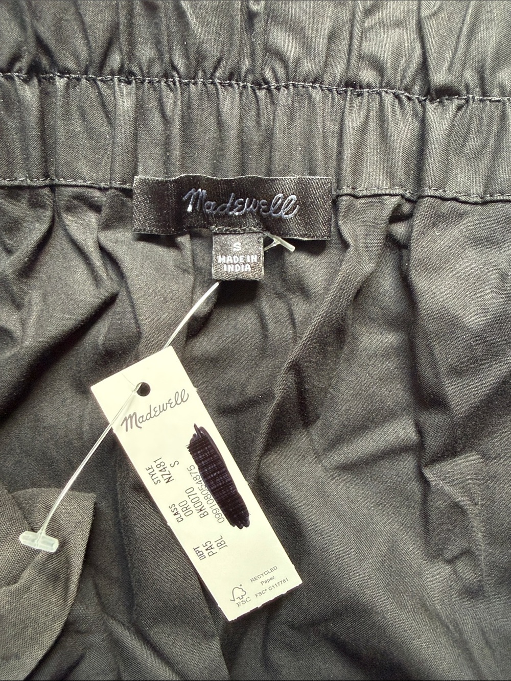 Madewell Black Midi A-Line Skirt - Picture 3 of 10